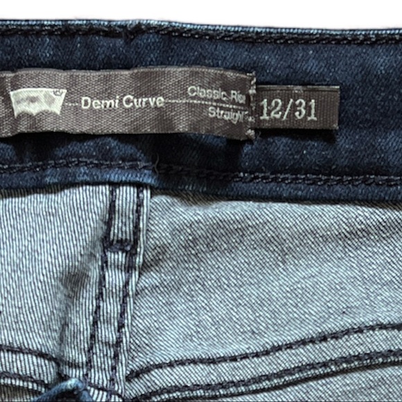 LEVI’S DENI CURVE CLASSIC‎ RISE STRAIGHT WOMEN’S STRETCH JEANS SIZE 12/31 - Picture 8 of 14